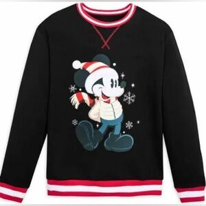 Disney Women/Men Unisex Black Mickey Christmas Sweater - Size S - Worn Once
